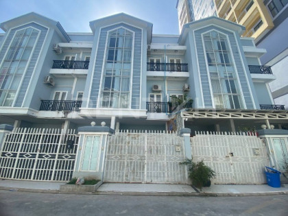 Link House for Rent at Borey Ly Sovann, Prek Eng Villa in Phnom Penh Capital