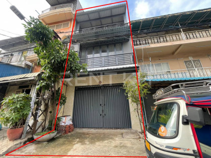 Shophouse for Rent near Moha Montrei Pagoda , bkk2 Flat in Phnom Penh Capital