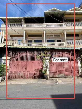 Shophouse for Rent at Near Toul Tom Poung Market Flat in Phnom Penh Capital