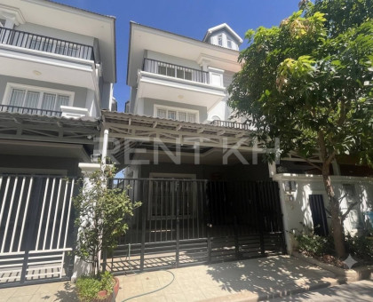 Link House for Rent at Borey Phnom Penh Tmei Elite Park Flat in Phnom Penh Capital