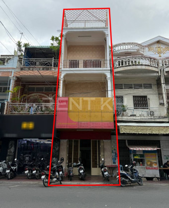 Shophouse for Rent near Bak Touk High School Flat in Phnom Penh Capital