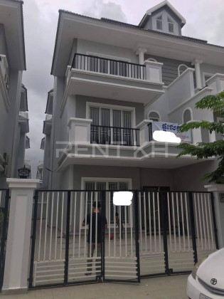 Twin villa for rent at borey Phnom Penh Tmei Elite Park 2 Villa in Phnom Penh Capital