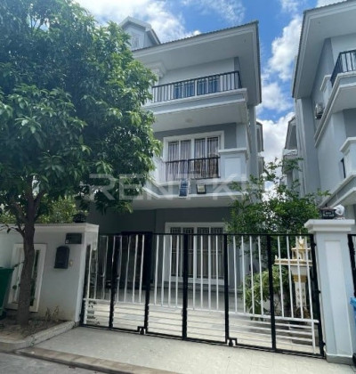 Twin villa for rent at Borey Phnom Penh Thmey Villa in Phnom Penh Capital